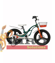 Bicicletă pentru copii Antule 14 inch, negru–verde