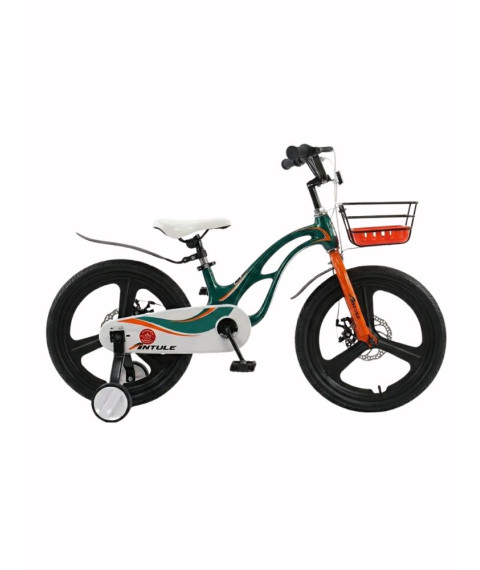 Bicicletă pentru copii Antule 14 inch, negru–verde