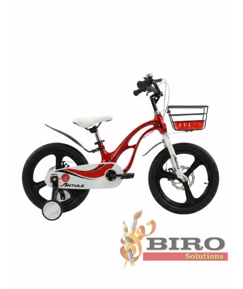 Bicicletă pentru copii Antule 14 inch, negru–roșu