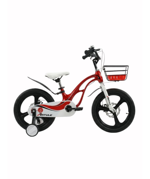 Bicicletă pentru copii Antule 14 inch, negru–roșu