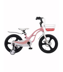 Bicicletă pentru copii Antule 14 inch, negru–roz