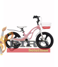 Bicicletă pentru copii Antule 14 inch, negru–roz