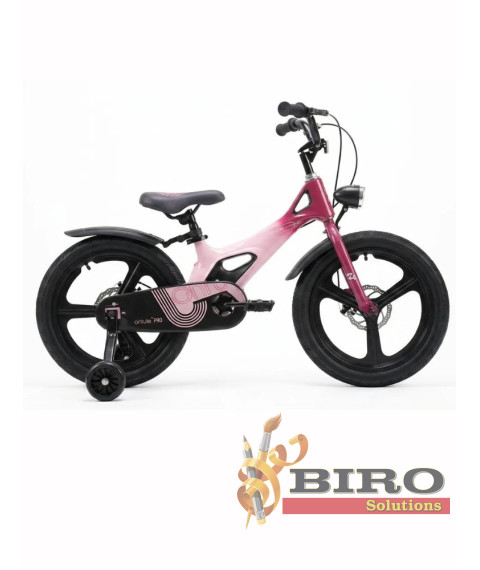 Bicicletă pentru copii Antule 14 inch, negru–roz