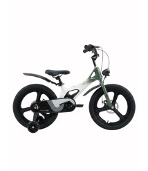 Bicicletă pentru copii Qntule 14 inch, negru–verde
