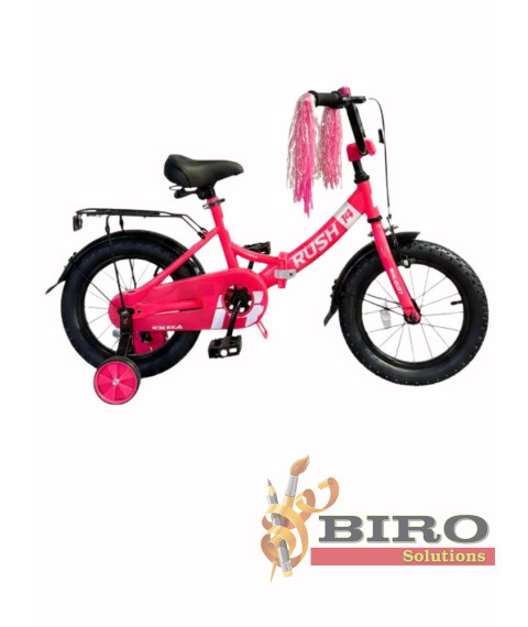 Bicicletă pentru copii Rush 14 inch, roz