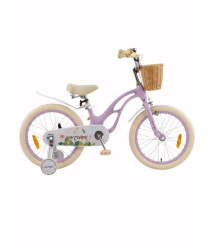 Bicicletă pentru copii Antule 16 inch, alb–violet