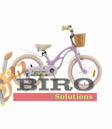 Bicicletă pentru copii Antule 16 inch, alb–violet