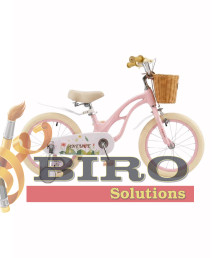 Bicicletă pentru copii Antule 16 inch, alb–roz