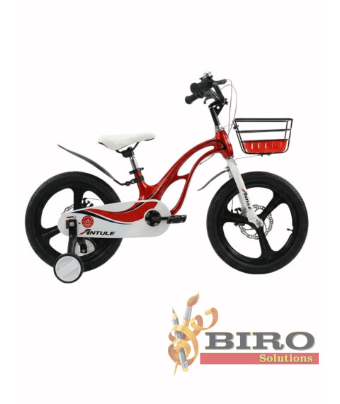 Bicicletă pentru copii Antule 16 inch, negru–roșu