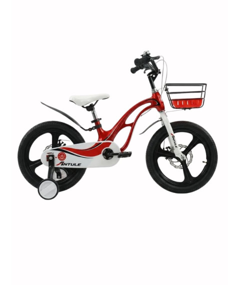Bicicletă pentru copii Antule 16 inch, negru–roșu