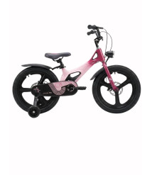 Bicicletă pentru copii Antule 16 inch, negru–roz