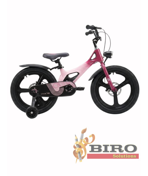Bicicletă pentru copii Antule 16 inch, negru–roz