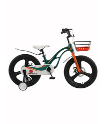 Bicicletă pentru copii Antule 18 inch, alb–roz