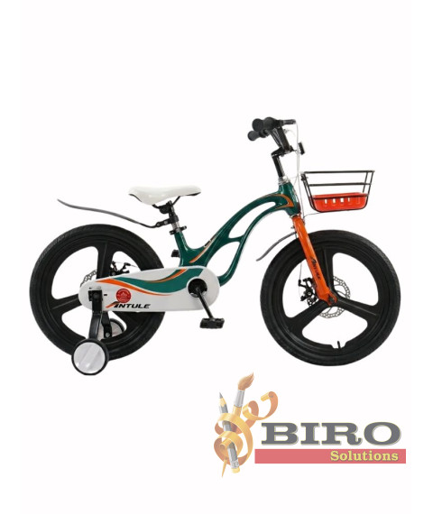 Bicicletă pentru copii Antule 18 inch, alb–roz