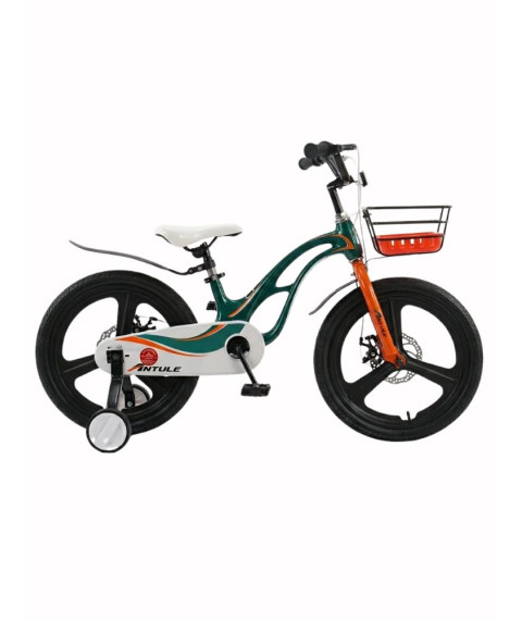 Bicicletă pentru copii Antule 18 inch, alb–roz