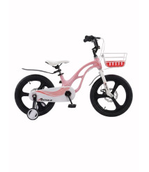 Bicicletă pentru copii Antule 18 inch, negru–roz