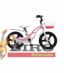 Bicicletă pentru copii Antule 18 inch, negru–roz