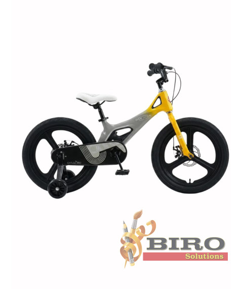 Bicicletă pentru copii Antule 18 inch, negru–galben