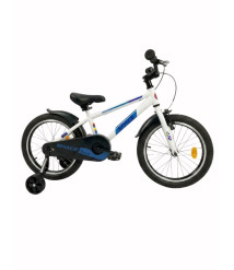 Bicicletă pentru copii Space Geon 18 inch, alb/albastru