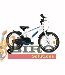 Bicicletă pentru copii Space Geon 18 inch, alb/albastru