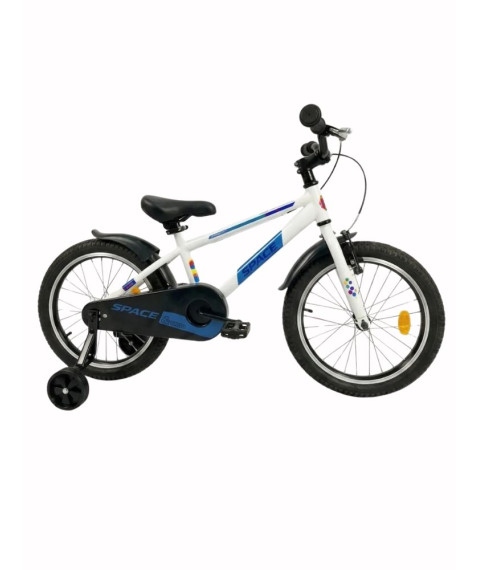 Bicicletă pentru copii Space Geon 18 inch, alb/albastru