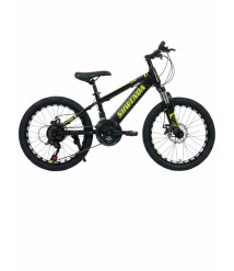 Bicicletă pentru copii SHWENDA 20 inch, negru/galben