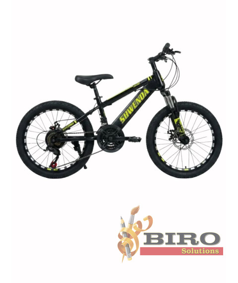Bicicletă pentru copii SHWENDA 20 inch, negru/galben
