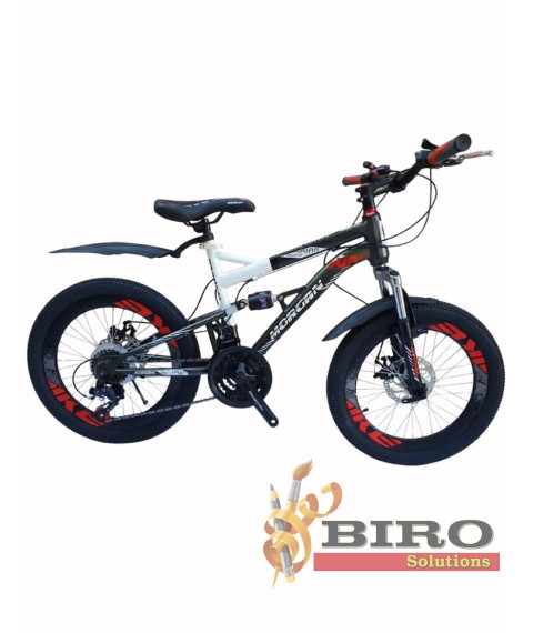 Bicicletă pentru copii Morgan AGUAR 20 inch, negru/roșu
