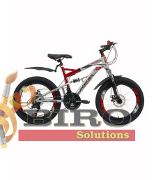 Bicicletă pentru copii Morgan AGUAR 20 inch, argintiu/roșu
