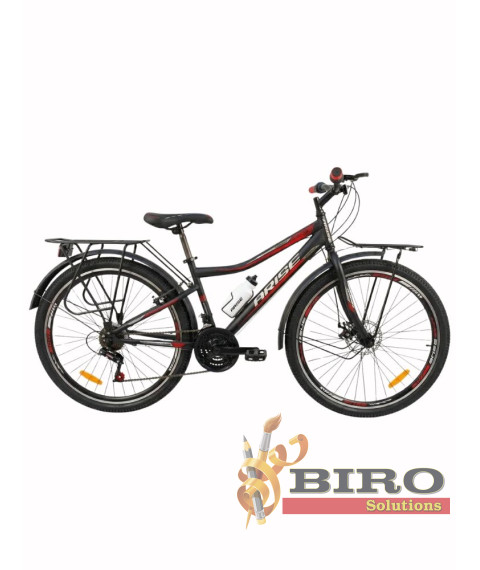 Bicicletă Arise MTB 22/24/26 inch, negru/roșu