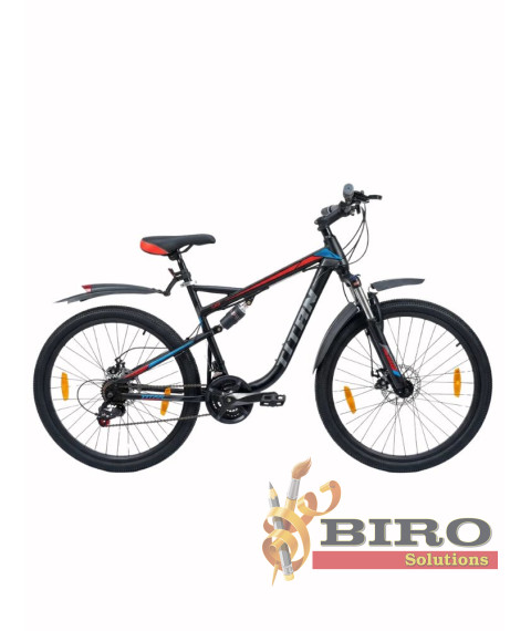Bicicletă Titan 26 inch, roșu/albastru