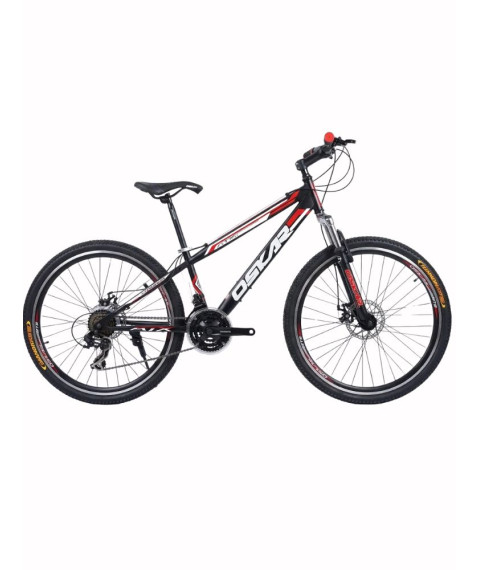 Bicicletă Oskar 26 inch, negru/roșu