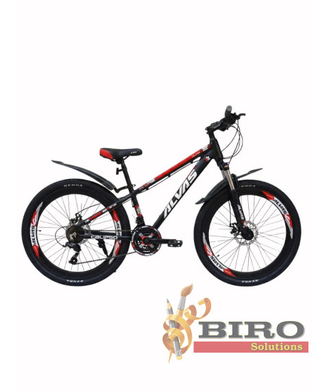 Bicicletă Alvas Calypso 26 inch, negru/roșu