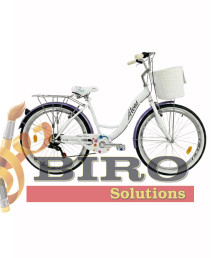 Bicicletă Alvas Lady 26 inch, alb/violet