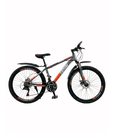 Bicicletă ToYou 26 inch, gri/portocaliu