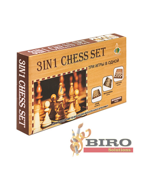 Set de jocuri 3 în 1 (Table / Șah / Dame) 29 × 14,5 cm, cod 167601