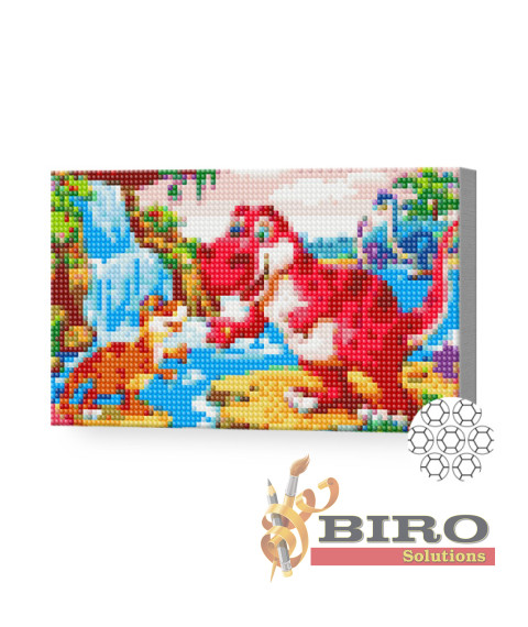 Mozaic cu diamante 20x30 cm Dinozauri