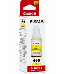 Cerneală Canon GI-490Y Yellow, 70 ml, pentru PIXMA G1400 / G1410 / G2400 / G2410 / G3400 / G3410