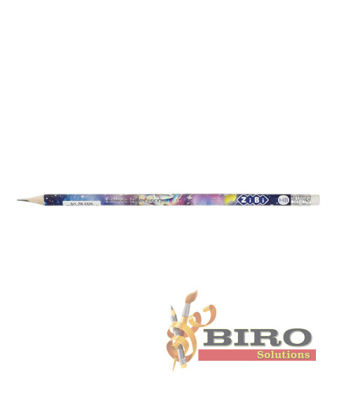 Creioane grafit HB UNICORN cu radieră tub - 100 buc. ZIBI