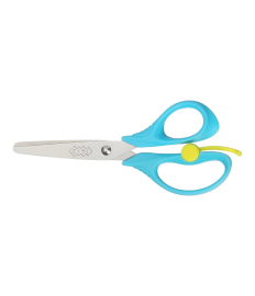 Foarfecă pentru copii BABY Line, 138 mm, cu mecanism de revenire, albastră