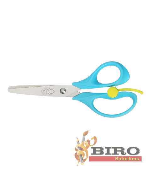 Foarfecă pentru copii BABY Line, 138 mm, cu mecanism de revenire, albastră