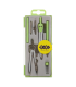 Set compas ZI-BI Basis, 7 piese, în cutie din plastic, verde