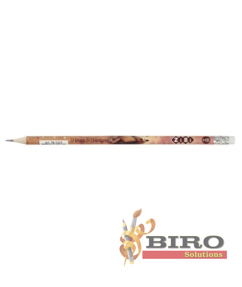 Creioane grafit HB HORSE cu radieră tub ZIBI