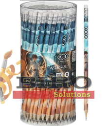 Creioane grafit HB ANIMEcu radieră tub ZIBI