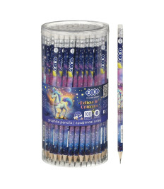 Creioane grafit HB UNICORN cu radieră tub - 100 buc. ZIBI