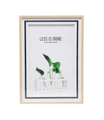 Ramă foto 10x15 cm, plastic, albă cu marginea bej