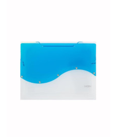 Mapa plastic Noki, cu elastic, A4, albastrui, 12 separatoare