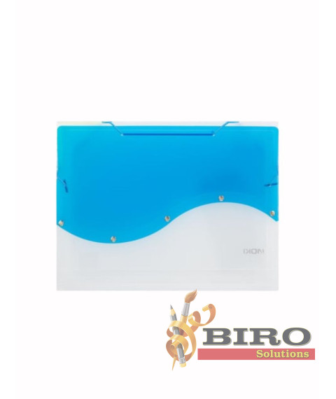 Mapa plastic Noki, cu elastic, A4, albastrui, 12 separatoare