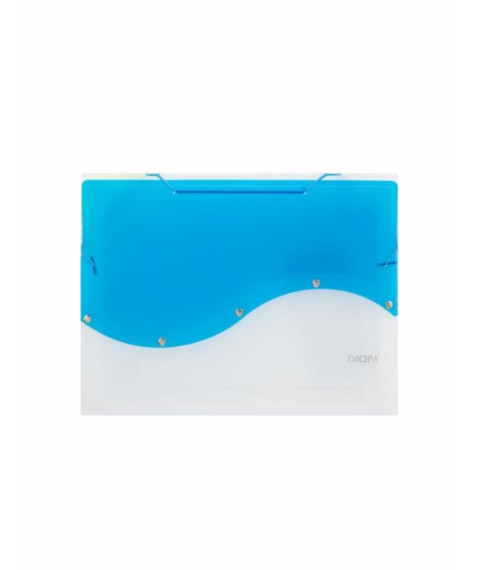 Mapa plastic Noki, cu elastic, A4, albastrui, 12 separatoare