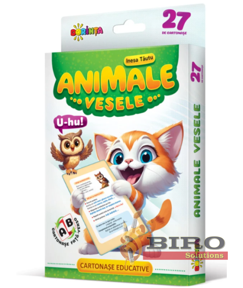 27 de Cartonașe Educative. Animale Vesele